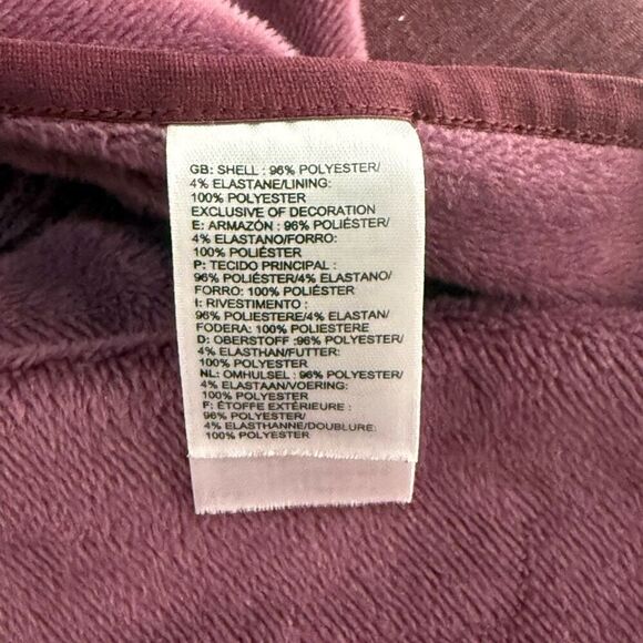 The North Face Women Cozy Slacker Burgundy Full Zip Jacket Hoodie - US Women’s L - Picture 11 of 13